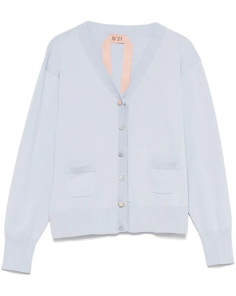 N° 21 Cardigan mit V-Ausschnitt - Blau Blau