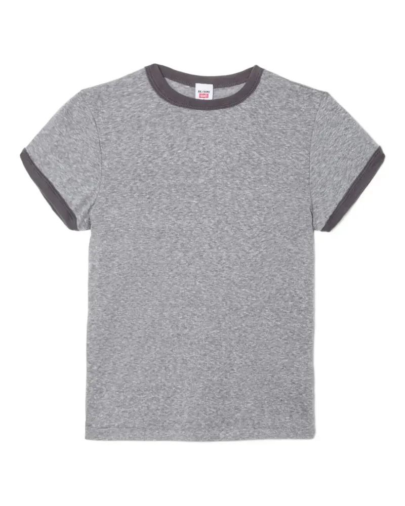 RE/DONE T-Shirt mit Ringdetail - Grau Grau