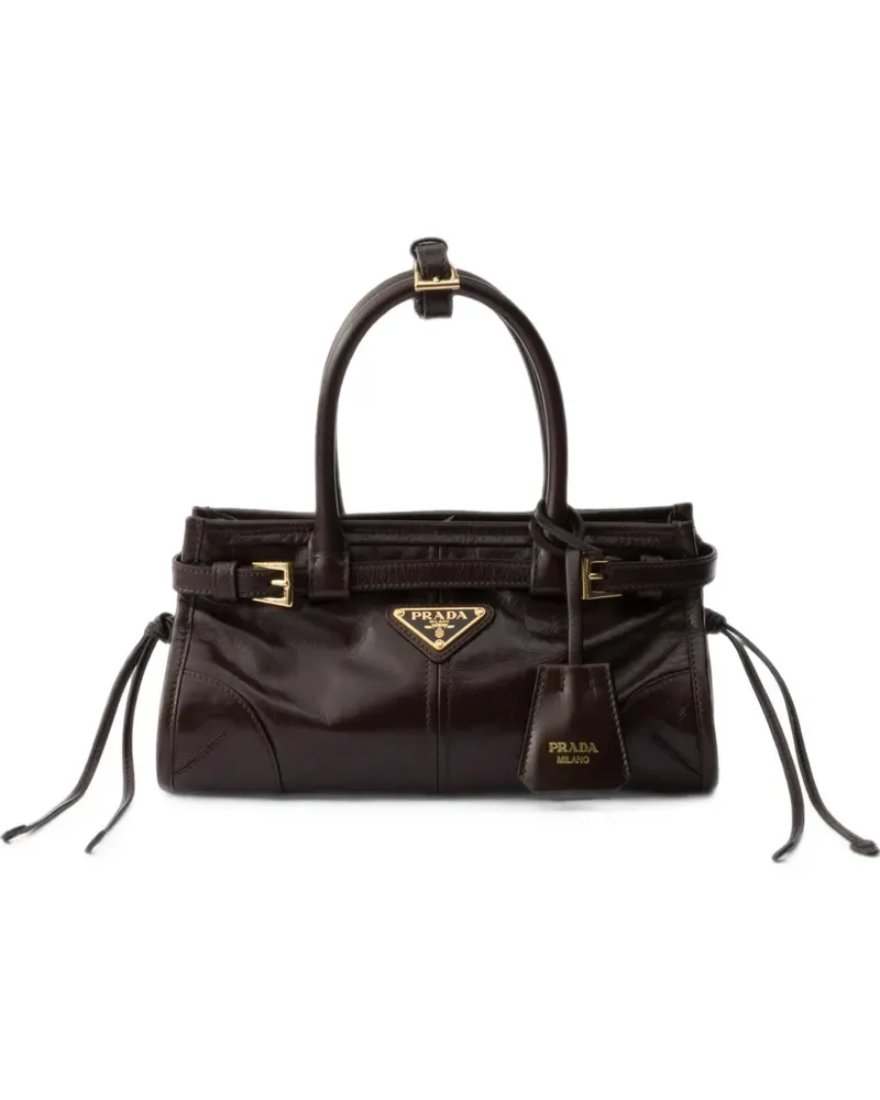 Prada Bonnie Mini-Tasche aus Leder - Braun Braun