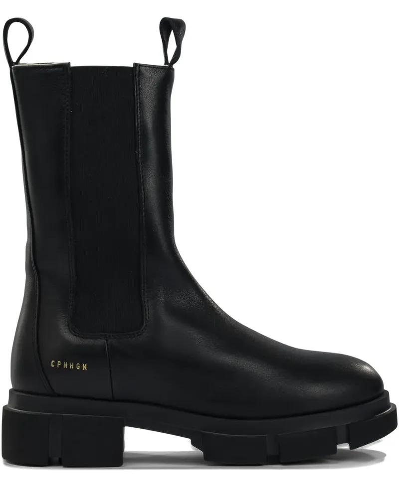 Copenhagen CPH500 Chelsea-Boots mit Plateau - Schwarz Schwarz