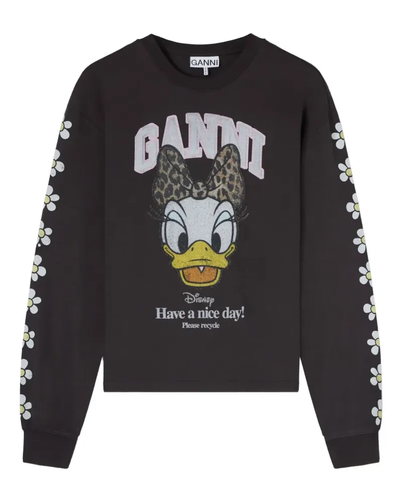 Ganni x Disney Sweatshirt mit Print - Schwarz Schwarz