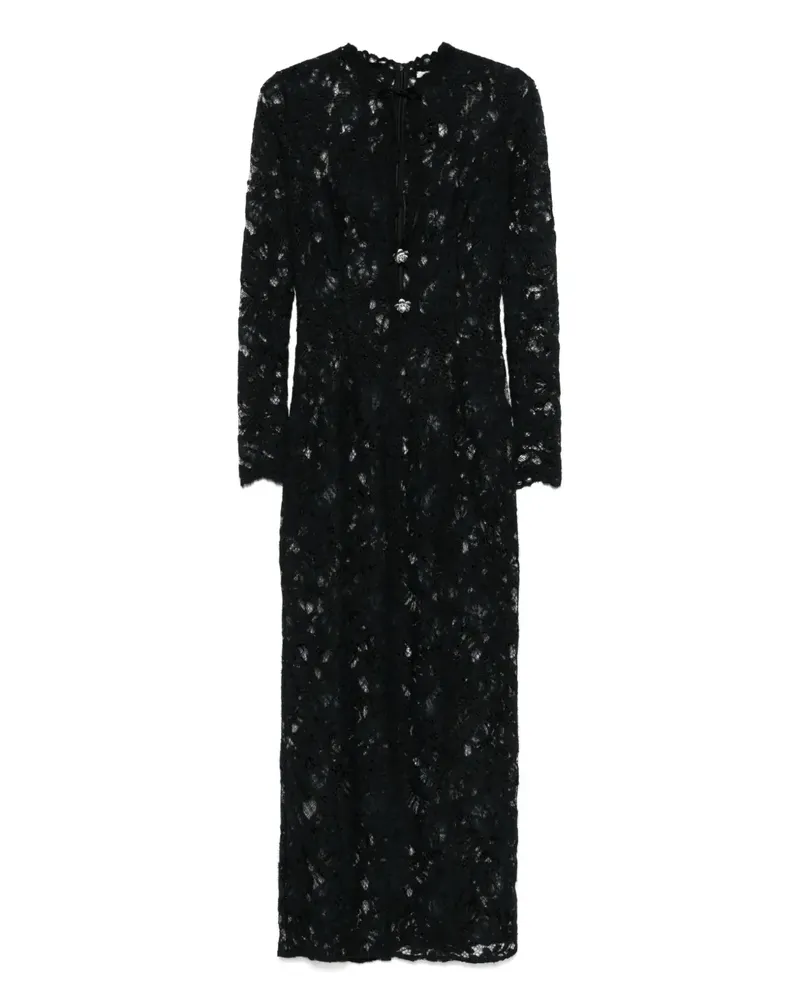 MANURÍ Midikleid aus Spitze - Schwarz Schwarz