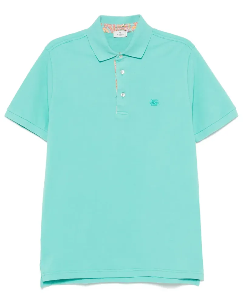Etro Poloshirt mit Pegaso-Stickerei - Grün Grün