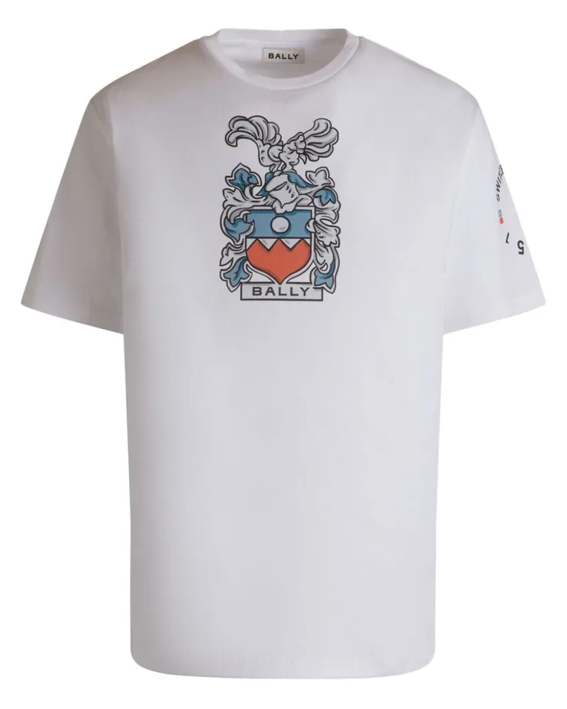 Bally T-Shirt mit Logo-Print - Weiß Weiß