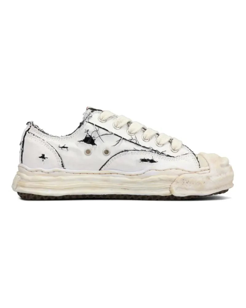 MIHARAYASUHIRO Hank ripping canvas sneakers - Weiß Weiß