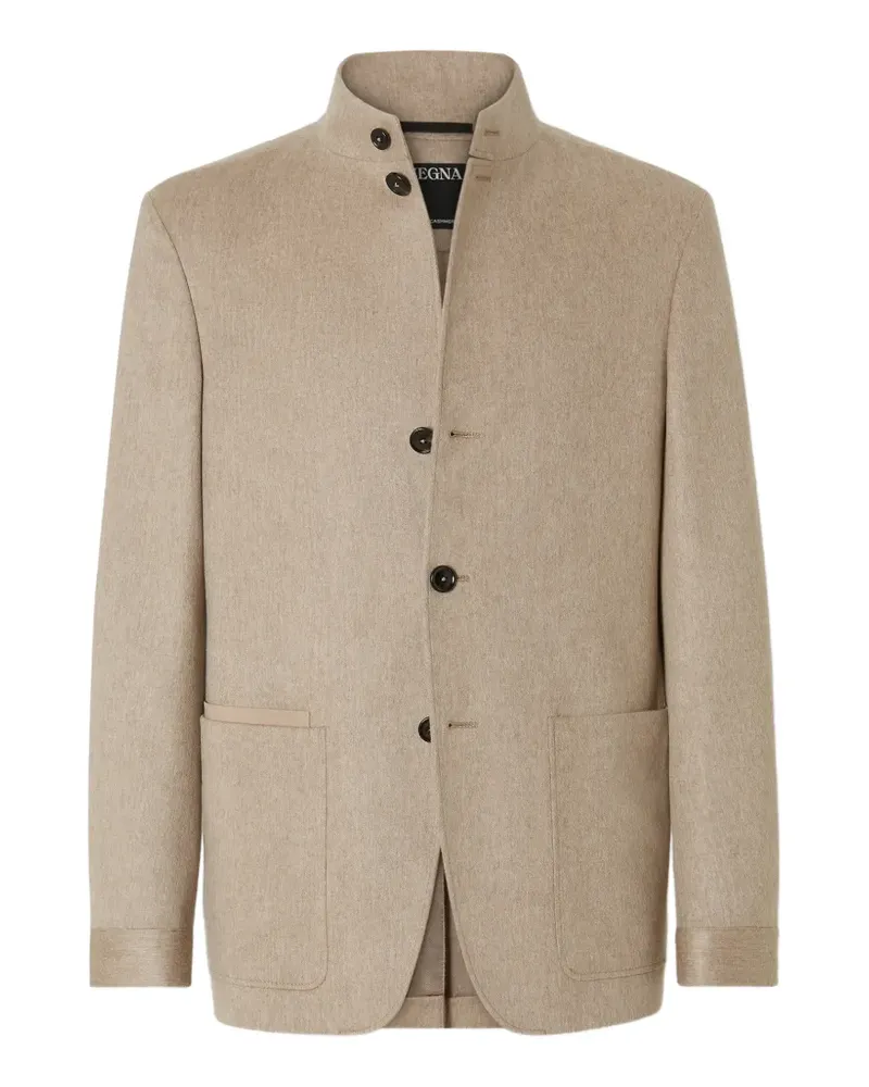 Ermenegildo Zegna Oasi Il Conte Jacke aus Kaschmir in Helltaupe - Nude Nude