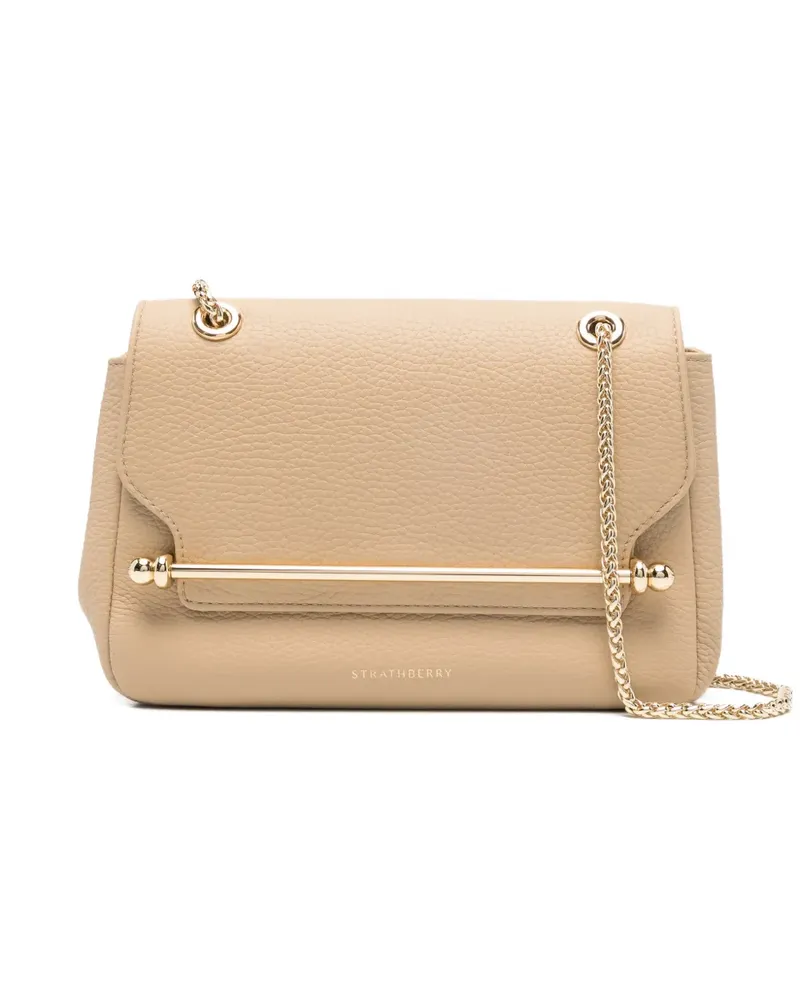 Strathberry Schultertasche mit Kettenriemen - Nude Nude