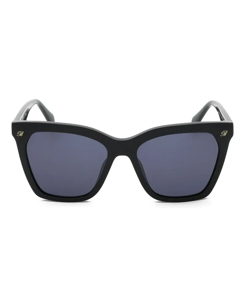 Blumarine Sonnenbrille mit eckigem Gestell - Schwarz Schwarz