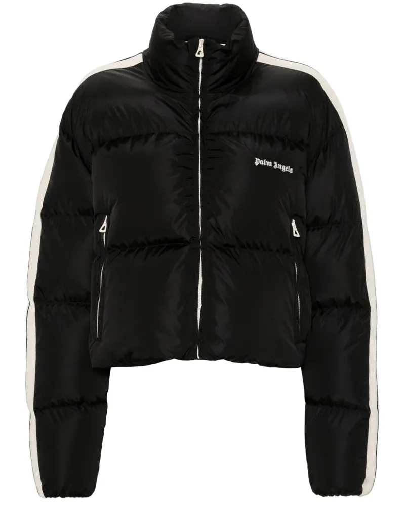 Palm Angels Jacke mit Logo-Stickerei - Schwarz Schwarz