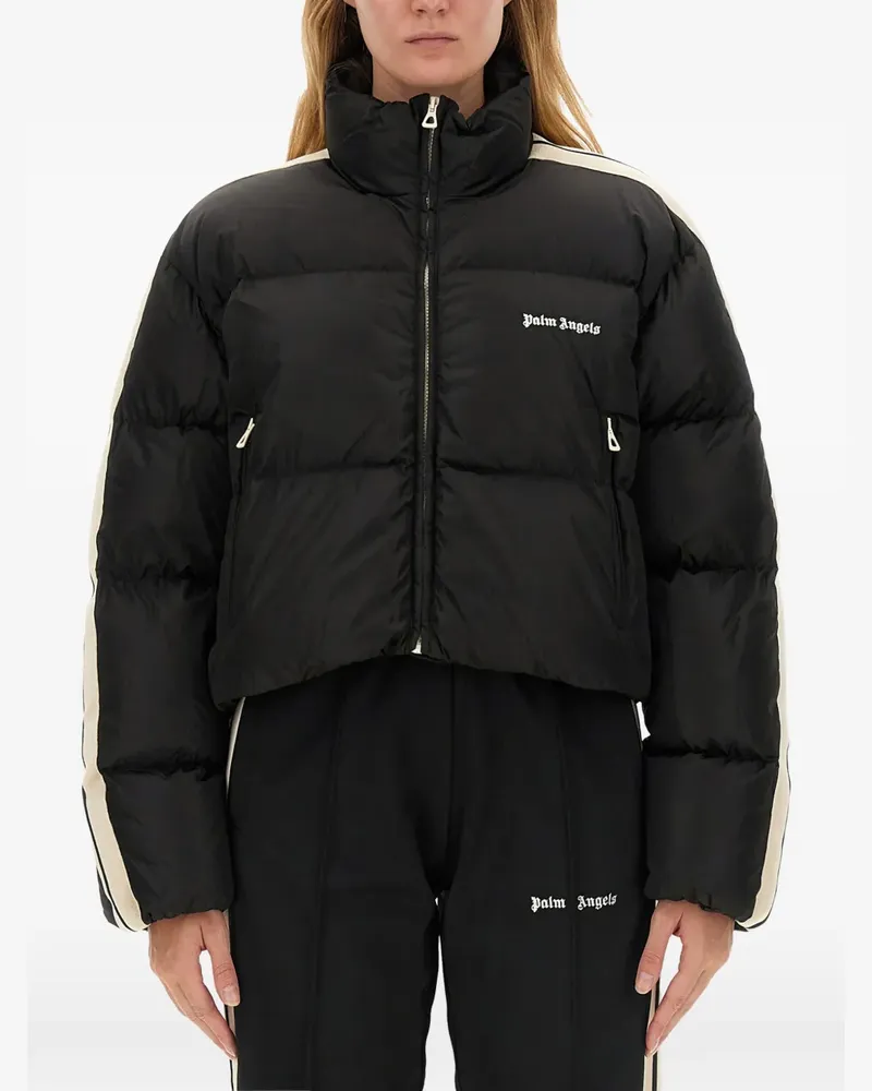 Palm Angels Jacke mit Logo-Stickerei - Schwarz Schwarz