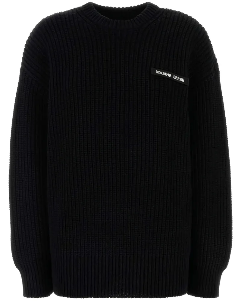 Marine Serre Pullover mit Logo-Detail - Schwarz Schwarz