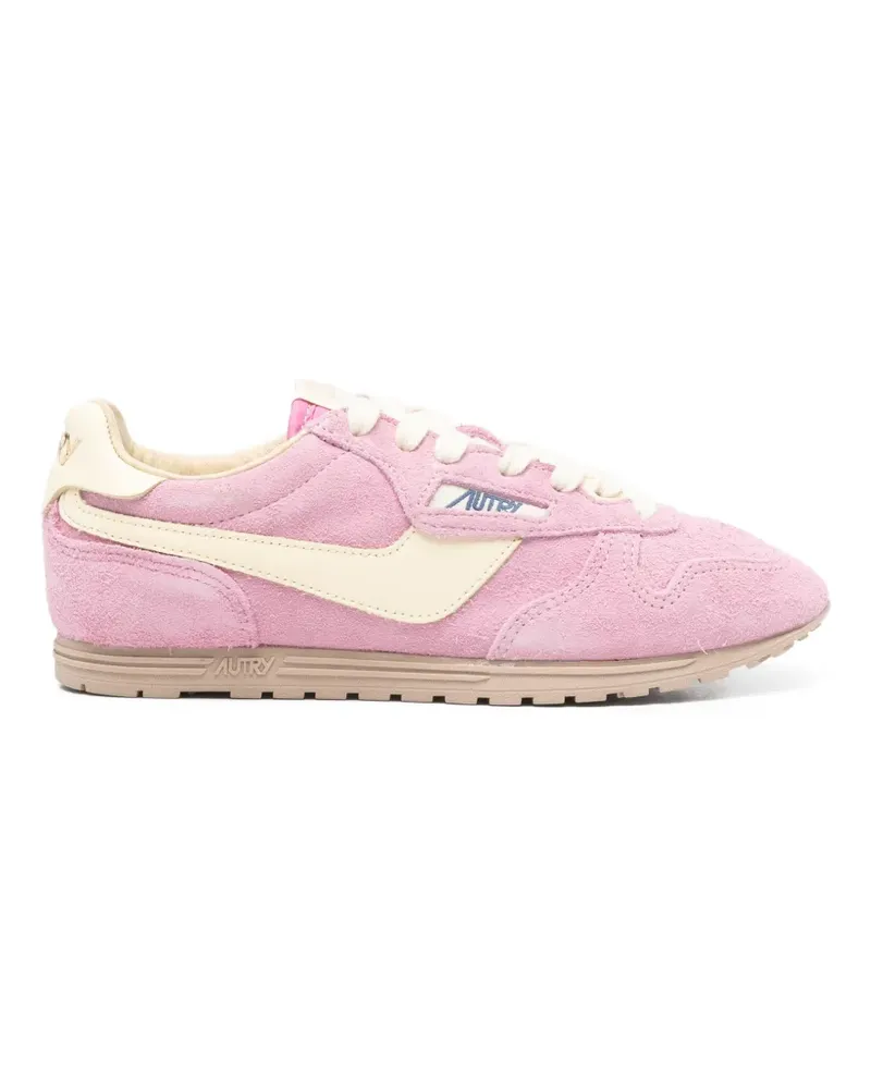 AUTRY Windspin suede panelled sneakers - Rosa Rosa