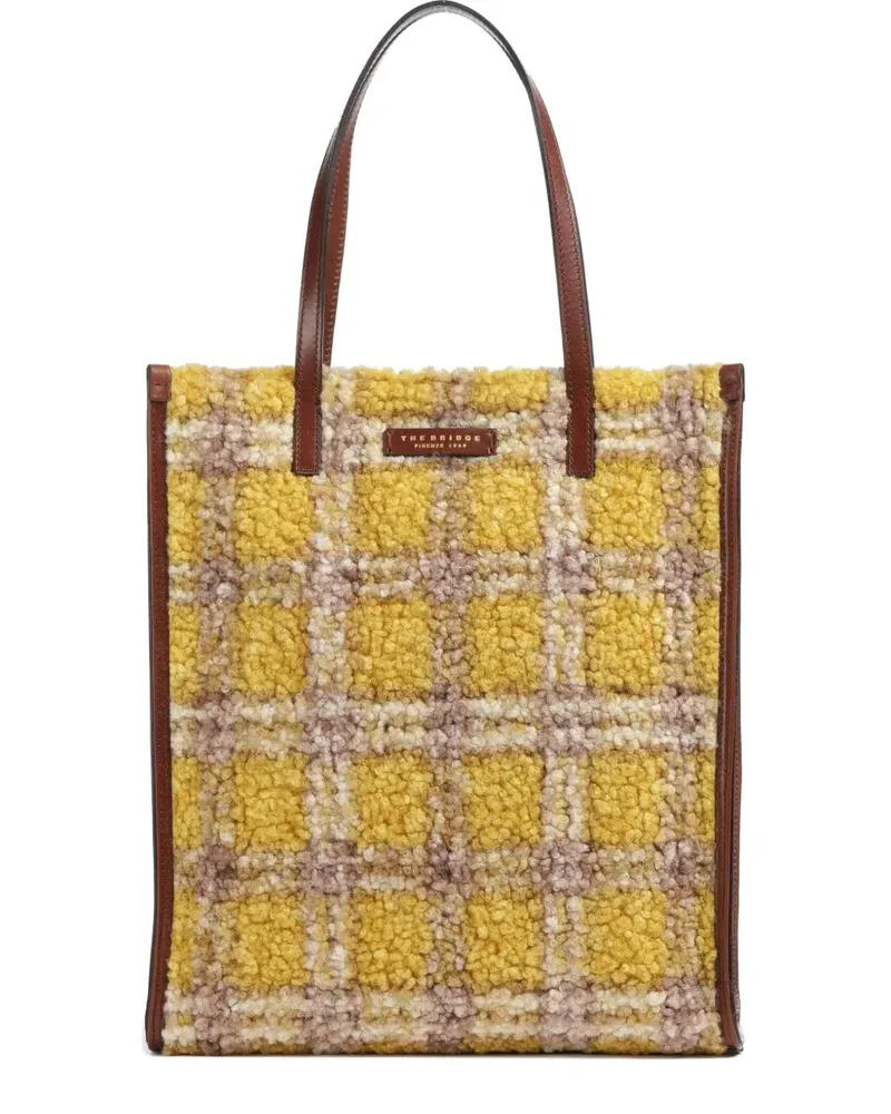 The Bridge plaid tote bag - Gelb Gelb