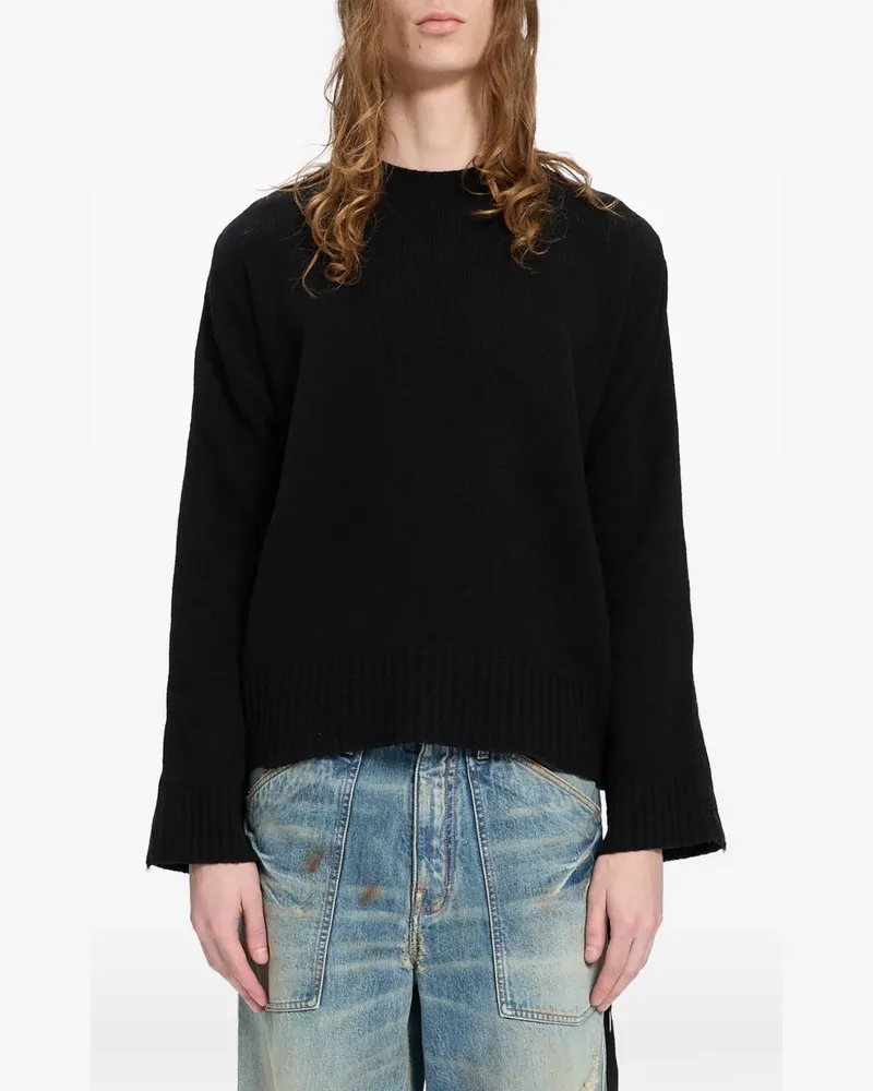 Ann Demeulemeester Pullover mit Rundhalsausschnitt - Schwarz Schwarz