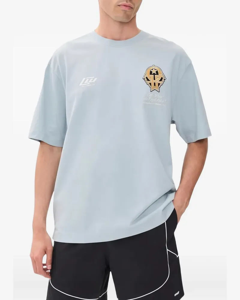 OFF-WHITE Sporty Skate T-Shirt mit Logo-Print - Blau Blau