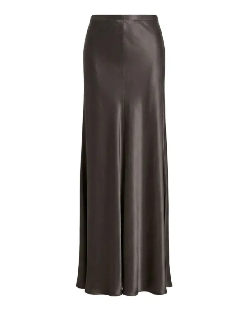 Alberta Ferretti satin-effect flared maxi skirt - Grau Grau