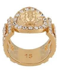 Versace La Medusa Ring mit Kristallverzierung Gold