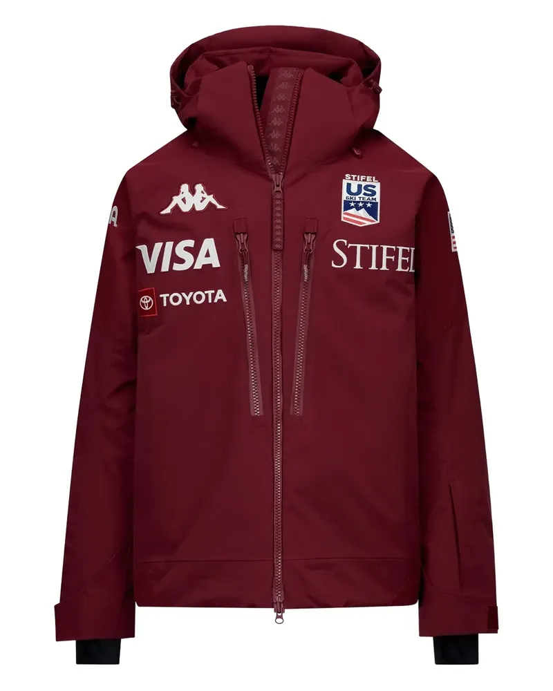 Kappa zip hooded ski jacket - Rot Rot