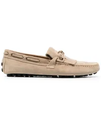 Doucal´s Loafer aus Wildleder mit Schnürung Nude