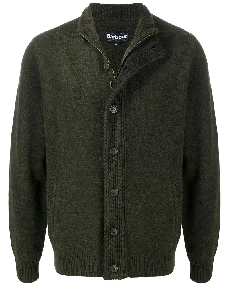 Barbour Cardigan mit Stehkragen - Grün Grün