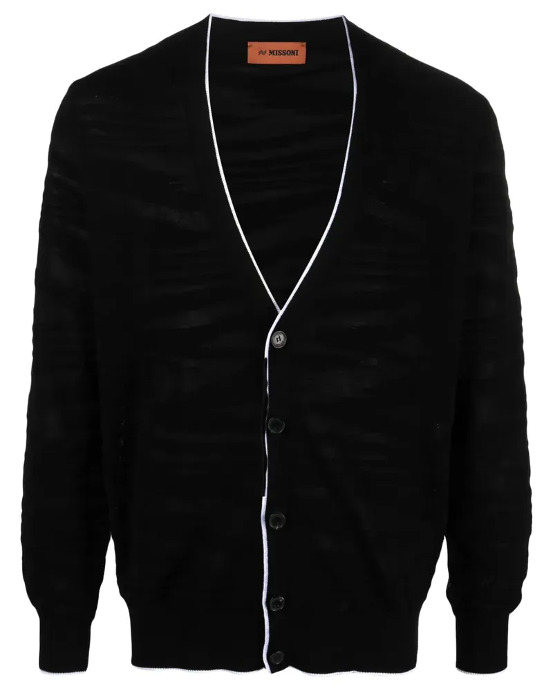 Missoni Cardigan mit Devore-Effekt - Schwarz Schwarz