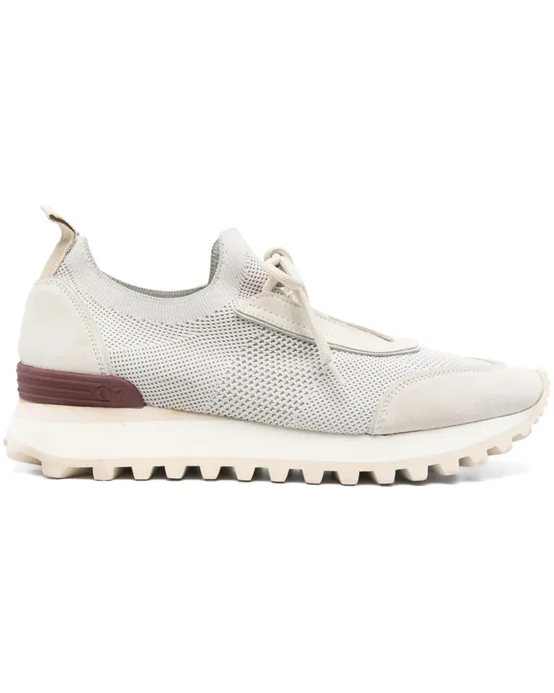 Eleventy Sneakers mit Netzeinsatz - Nude Nude
