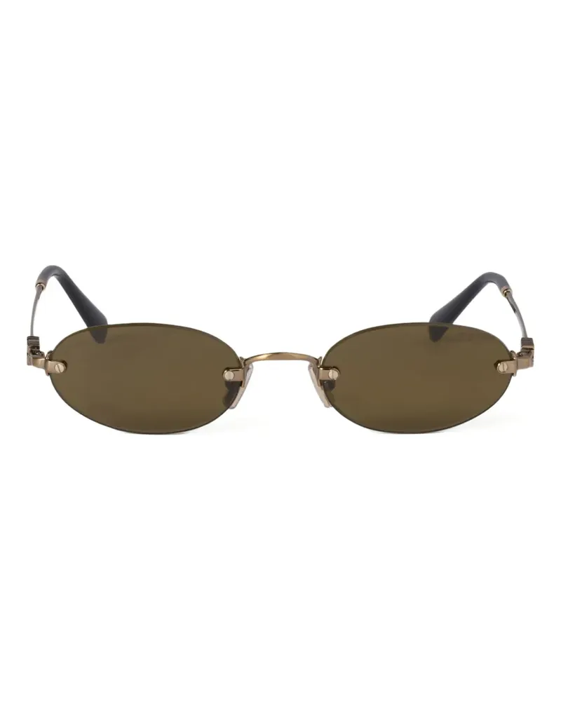 Miu Miu Sonnenbrille mit ovalem Gestell - Braun Braun