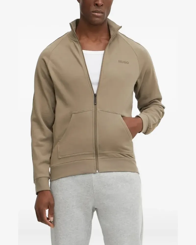 HUGO BOSS Sweatshirtjacke mit Logo - Nude Nude