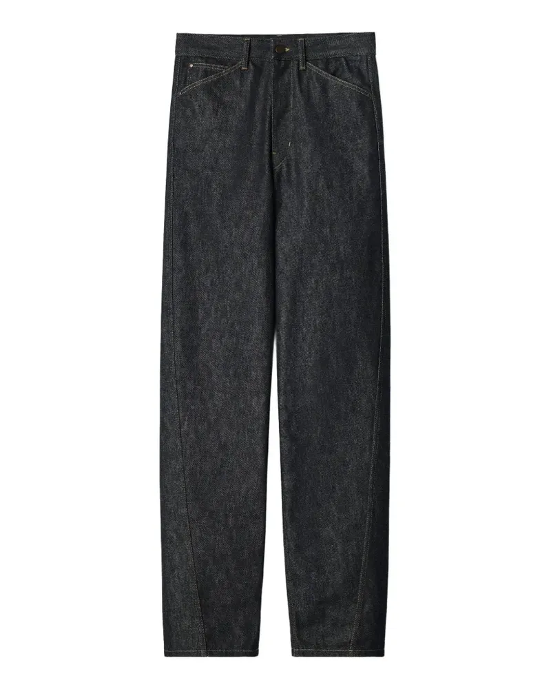 Christophe Lemaire five pockets twisted pants in slate denim - Blau Blau