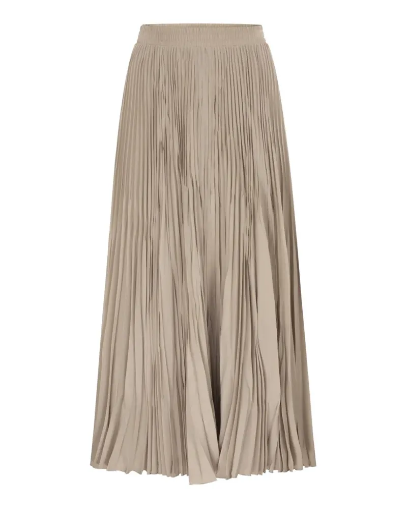 Max Mara pleated flared maxi skirt - Nude Nude