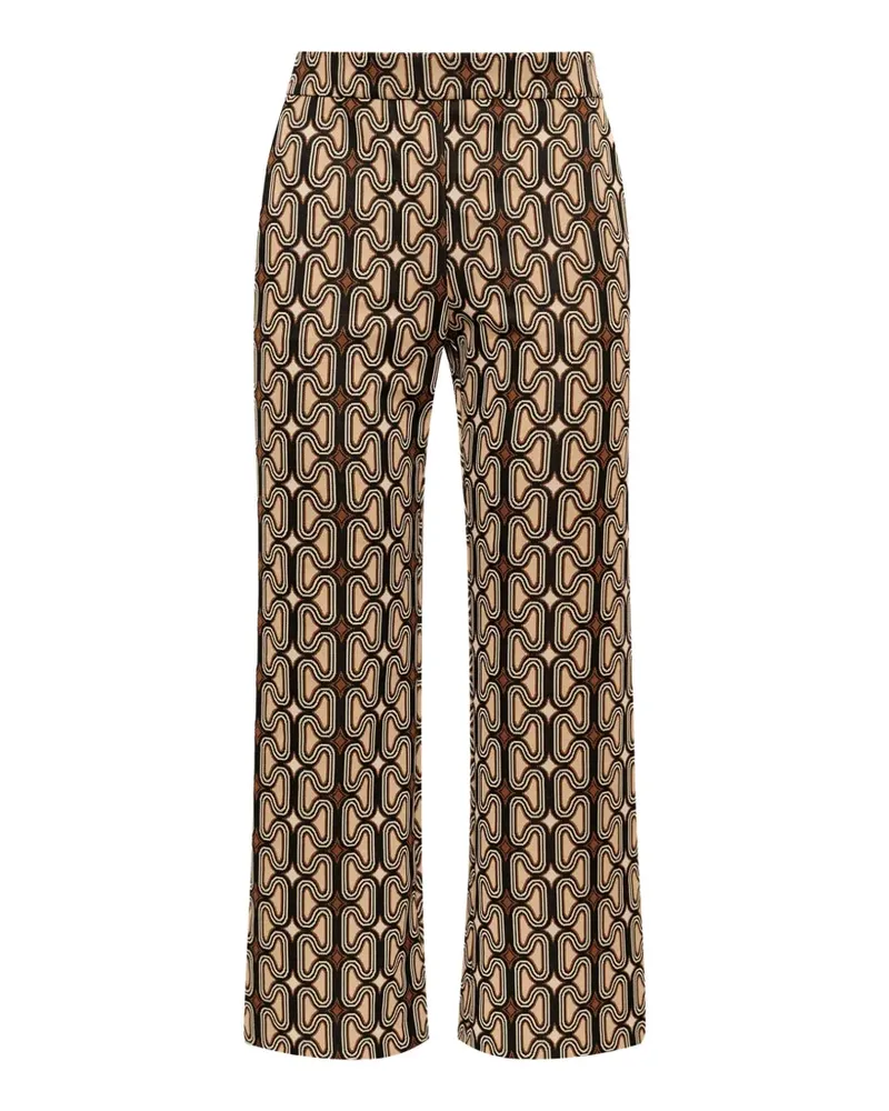 Maliparmi jacquard-interlock chain-motif trousers - Braun Braun