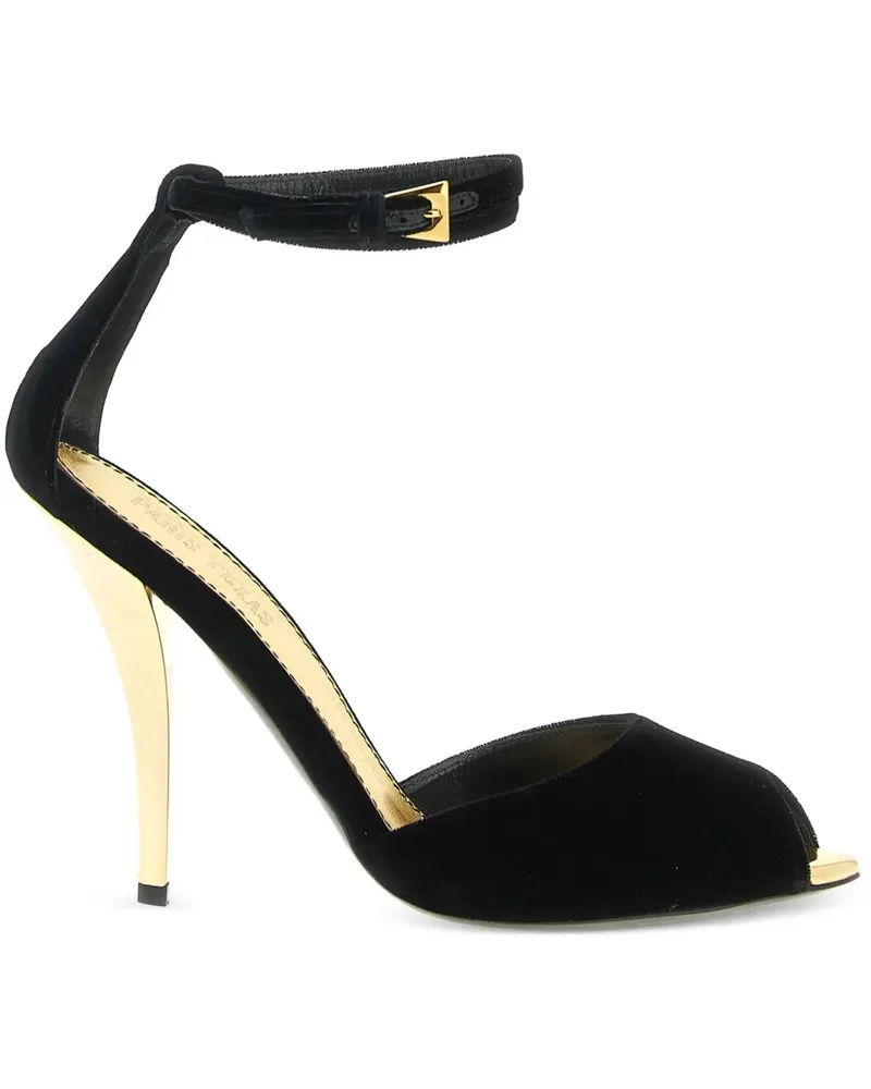Paris Texas Jessica Sandalen mit Knöchelriemen 105mm - Schwarz Schwarz