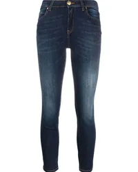 Pinko Cropped-Skinny-Jeans mit Logo Blau