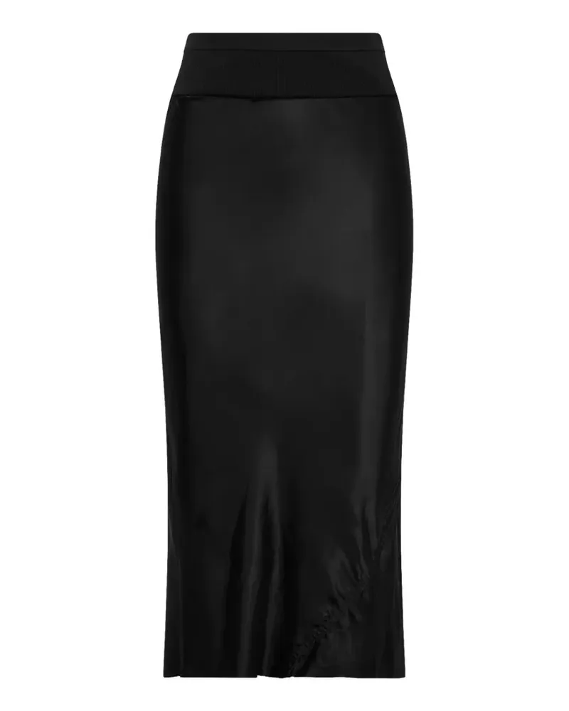 Rick Owens bias-cut midi skirt - Schwarz Schwarz