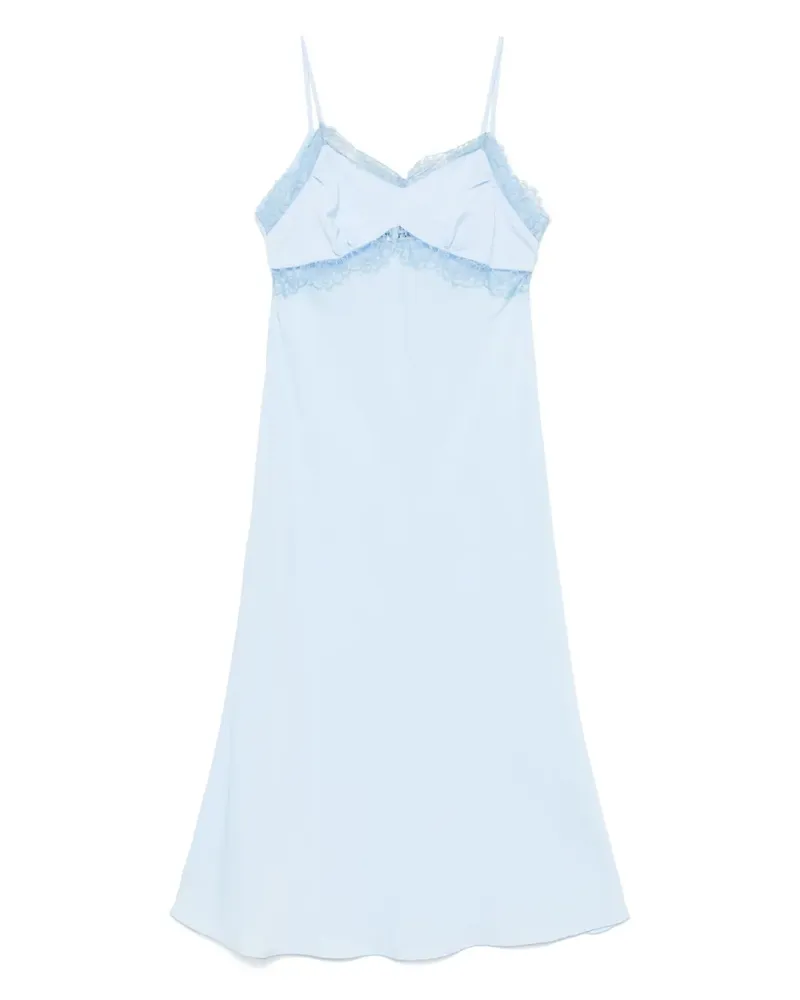Vivetta Midikleid mit Spitzenbesatz - Blau Blau