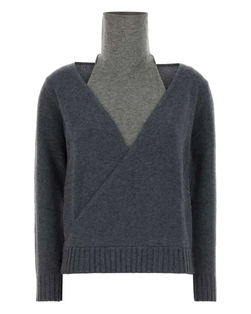 GIMAGUAS Zante wrap V-neck sweater - Grau Grau