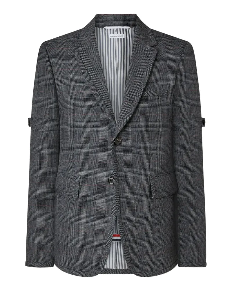 Thom Browne Mantel mit Prince-of-Wales-Karomuster - Grau Grau
