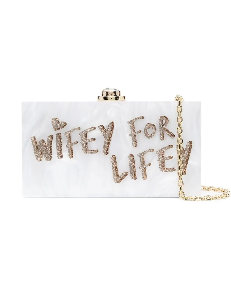 Sophia Webster Cleo Wifey Box-Clutch - Weiß Weiß