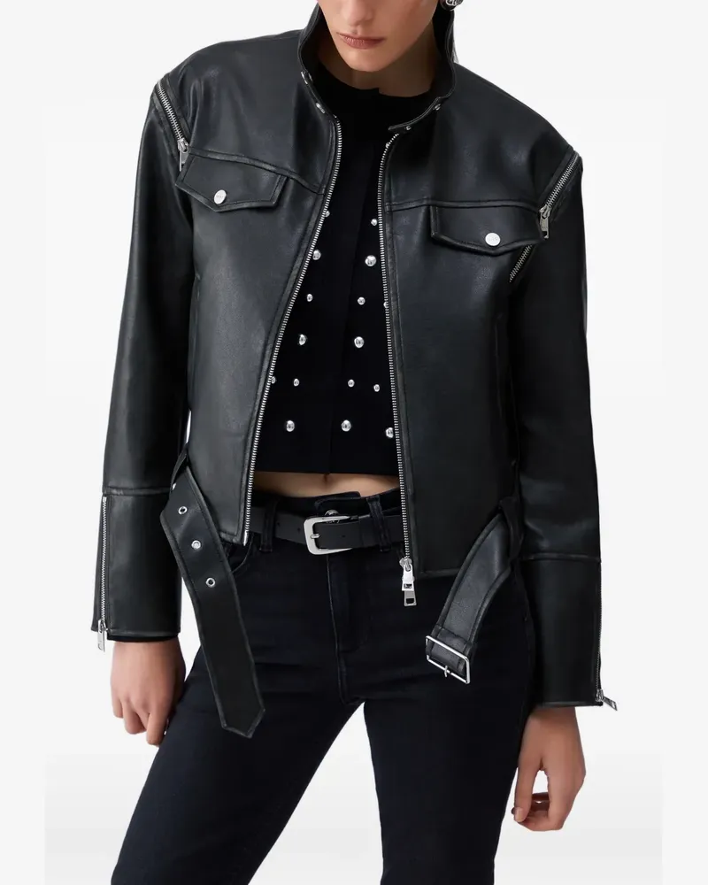 Liu Jo detachable-sleeve belted jacket - Schwarz Schwarz