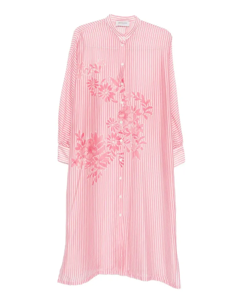 Ermanno Scervino striped-pattern midi dress - Rosa Rosa