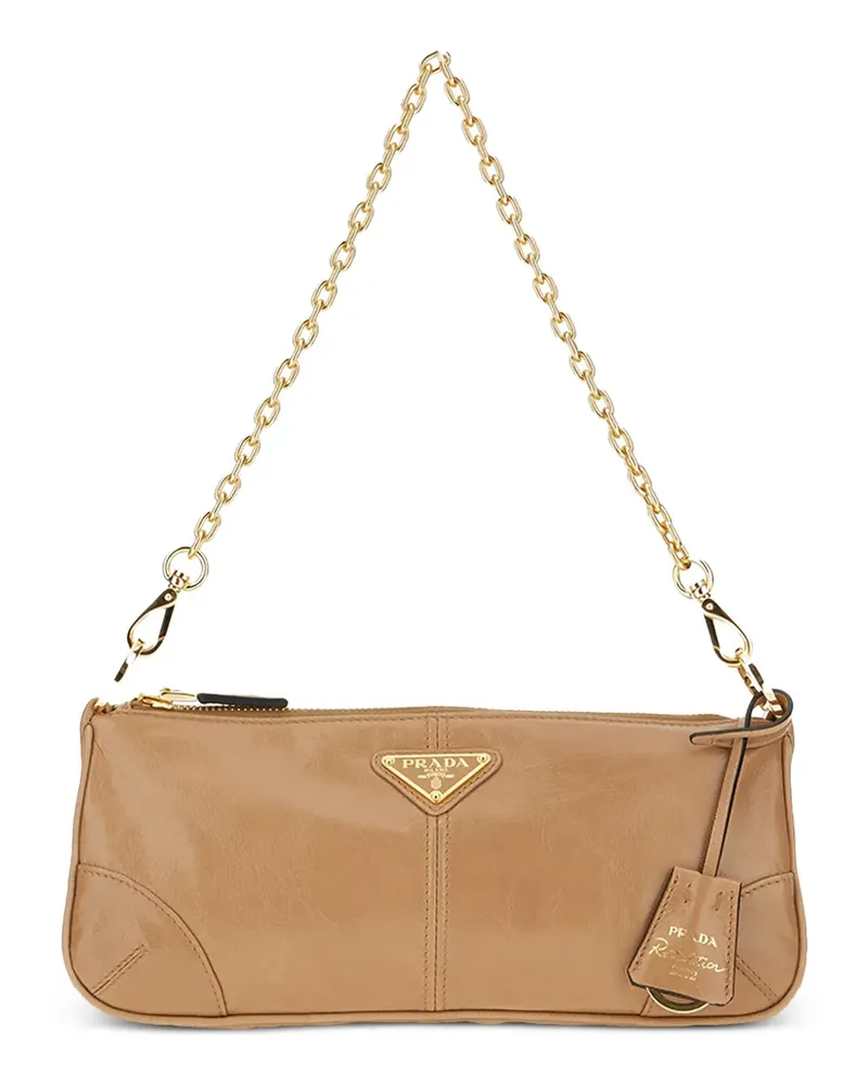 Prada Re-Edition 2002 Tote Bag mit Kettenriemen - Nude Nude