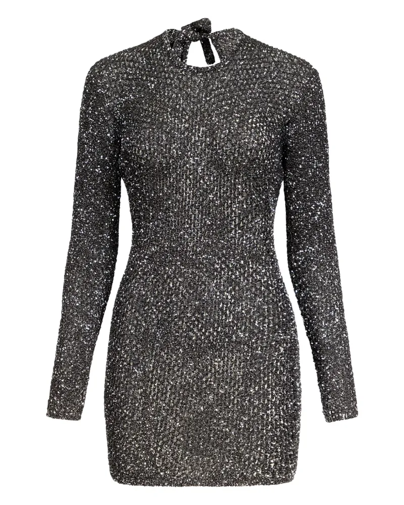 Area Gehäkeltes Minikleid - Schwarz Schwarz