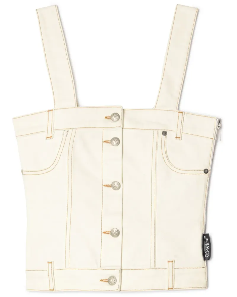 OFF-WHITE Top aus Denim - Nude Nude