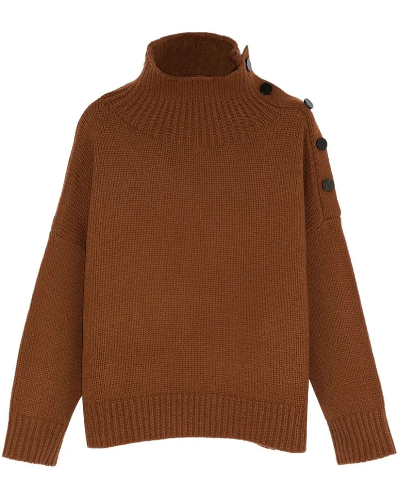 Yves Salomon Pullover im Oversized-Look - Braun Braun