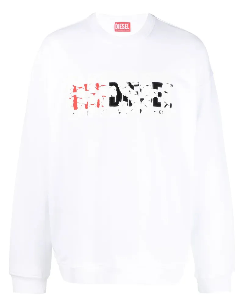 Diesel Sweatshirt mit Logo-Print - Weiß Weiß