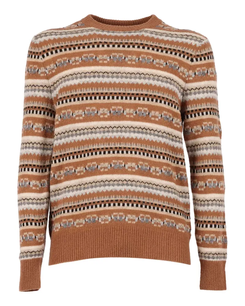 Ballantyne Pullover mit Fairisle-Muster - Braun Braun