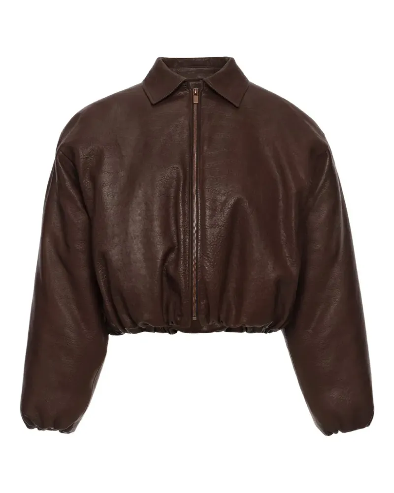 Magda Butrym Bomberjacke im Cropped-Design - Braun Braun