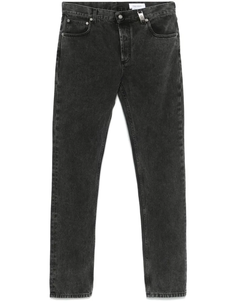 Alexander McQueen Jeans mit Logo-Schild - Grau Grau