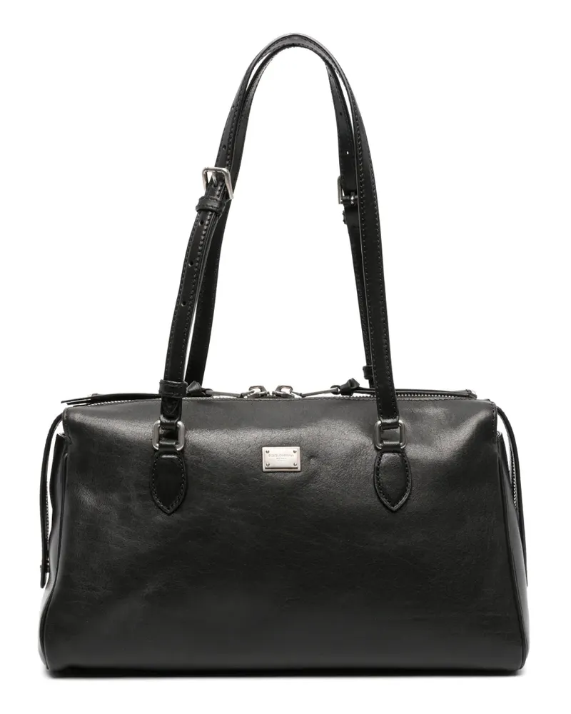 Dolce & Gabbana Reisetasche aus Leder - Schwarz Schwarz