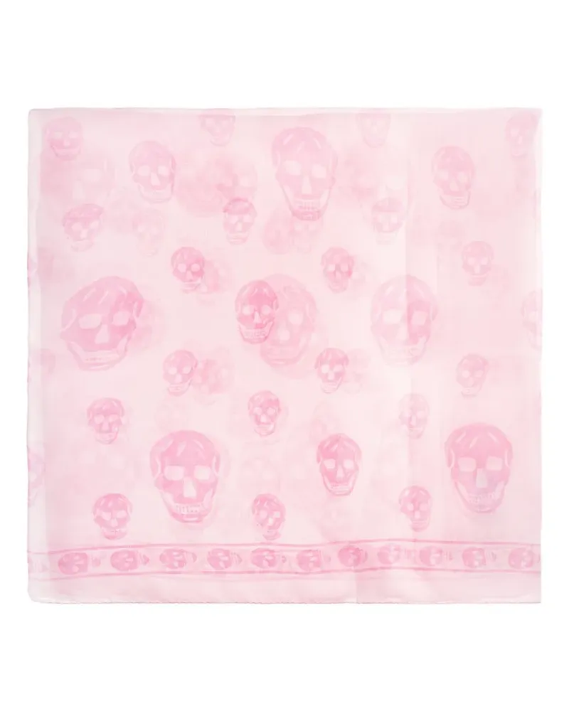 Alexander McQueen Classic Skull silk scarf - Rosa Rosa